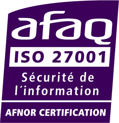 Cleos by Eonix is certified by : AFAQ ISO27001 - Sécurité de l'information Afnor Certification.